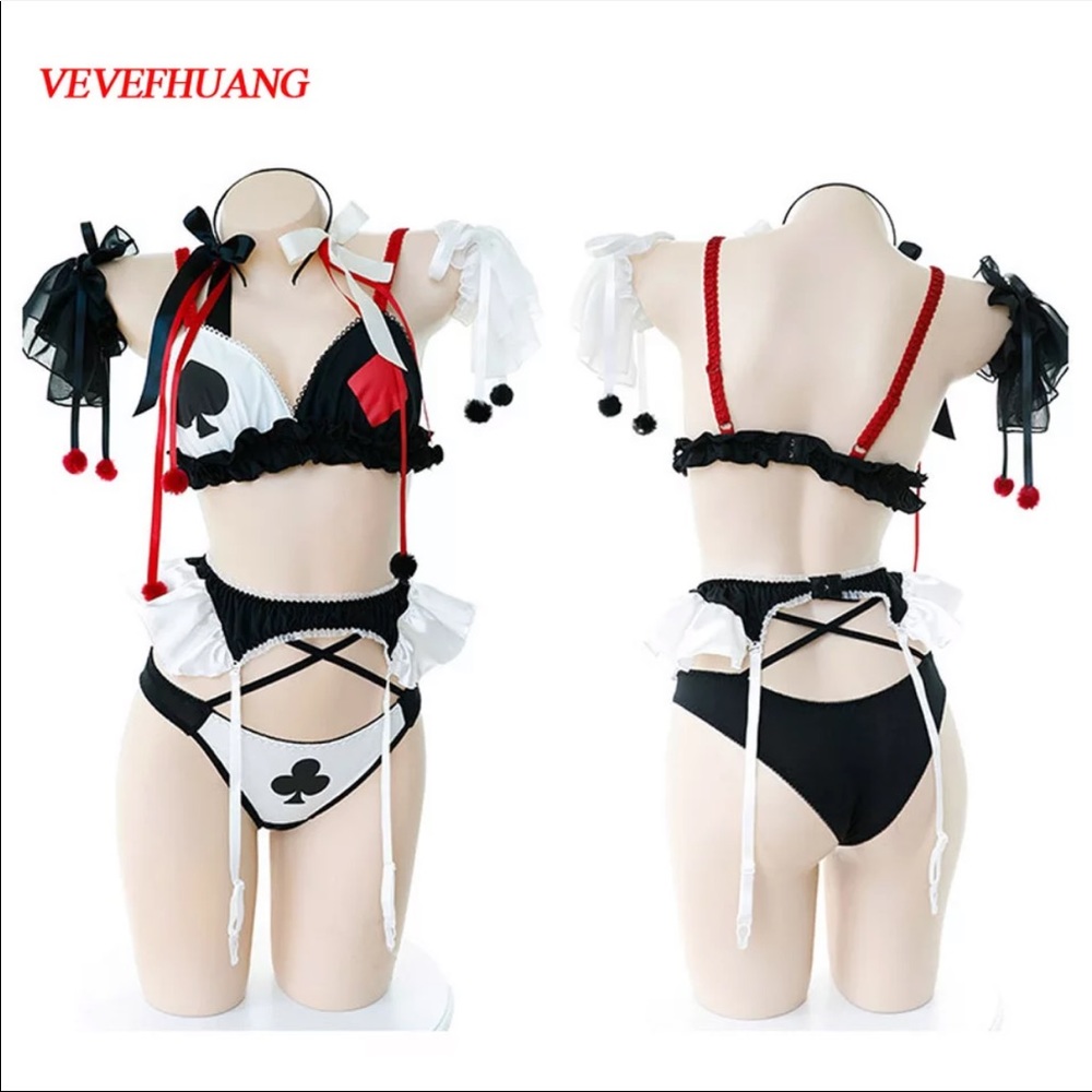 Poker Harley Quinn lingerie cosplay